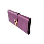 Saint Laurent Classic Y Y-Lock Leather Clutch